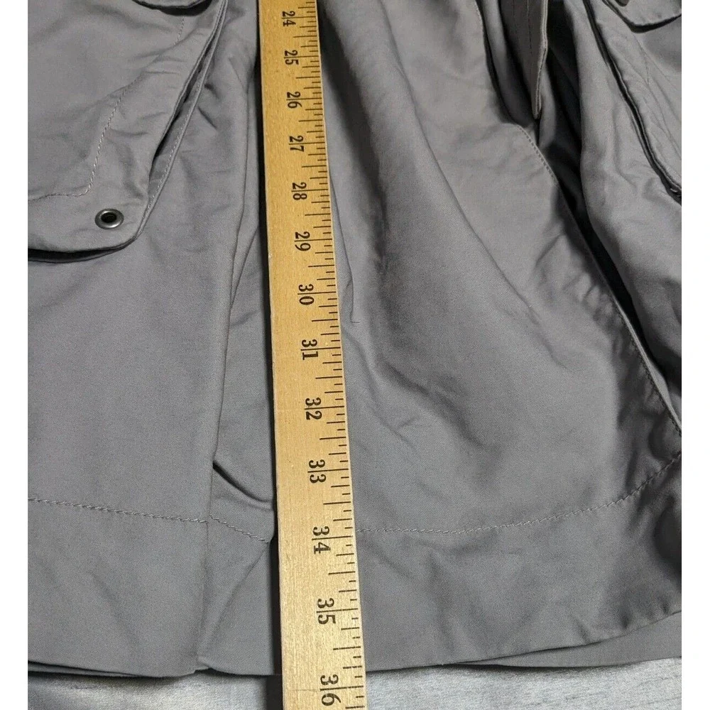 TED BAKER LONDON Women Size 2 Gray Belted Lined Full Zip Trench Coat - Picture 9 of 16